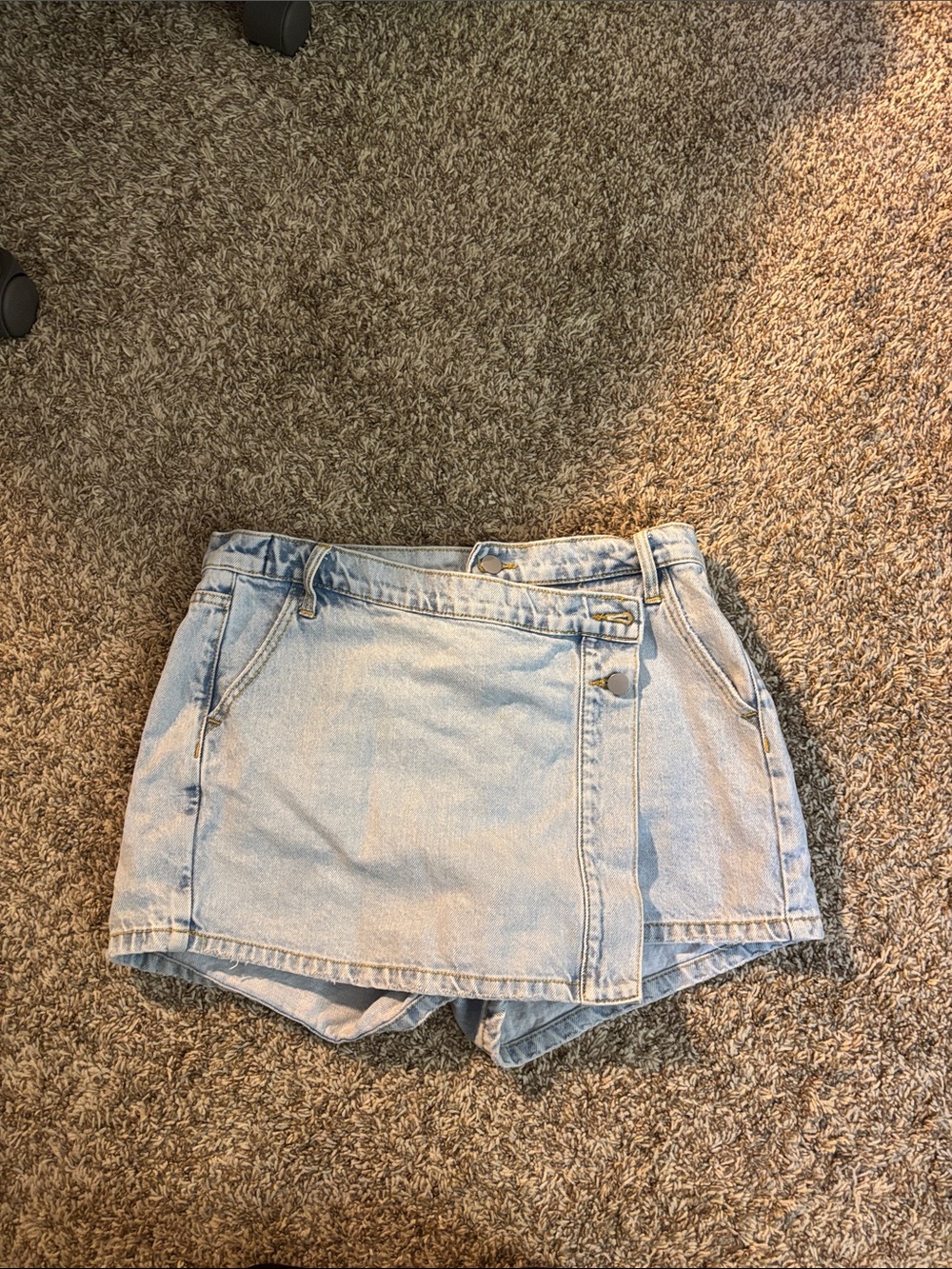 Altar'd State Light Blue Denim Skort